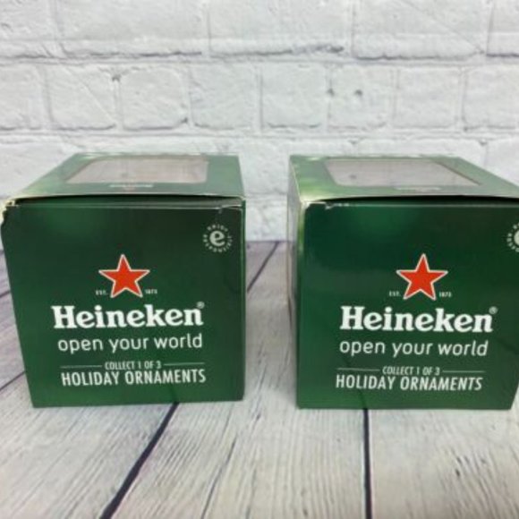 Heineken Beer Collectible Ornaments Christmas Tree Decoration Lot of 2 - Picture 3 of 3